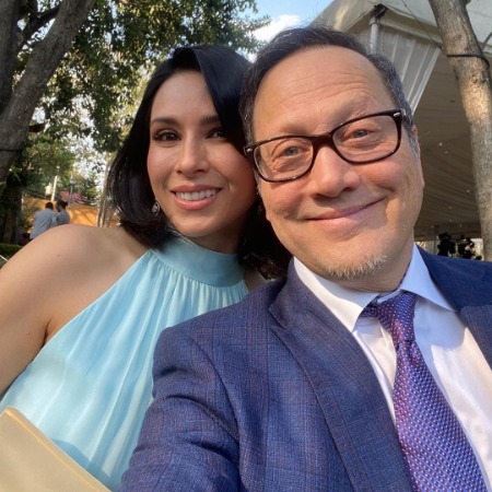 Rob Schneider with his loving wife Patricia  Azarcoya Schneider. 